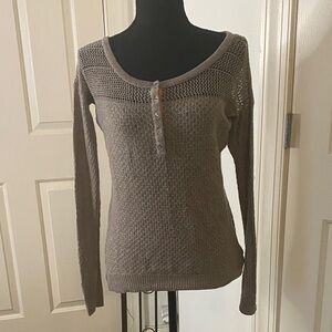 American Eagle Outfitters Brown Scoop Neck Sweater